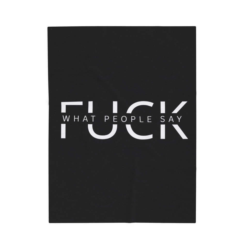 F What they think Velveteen Plush Blanket