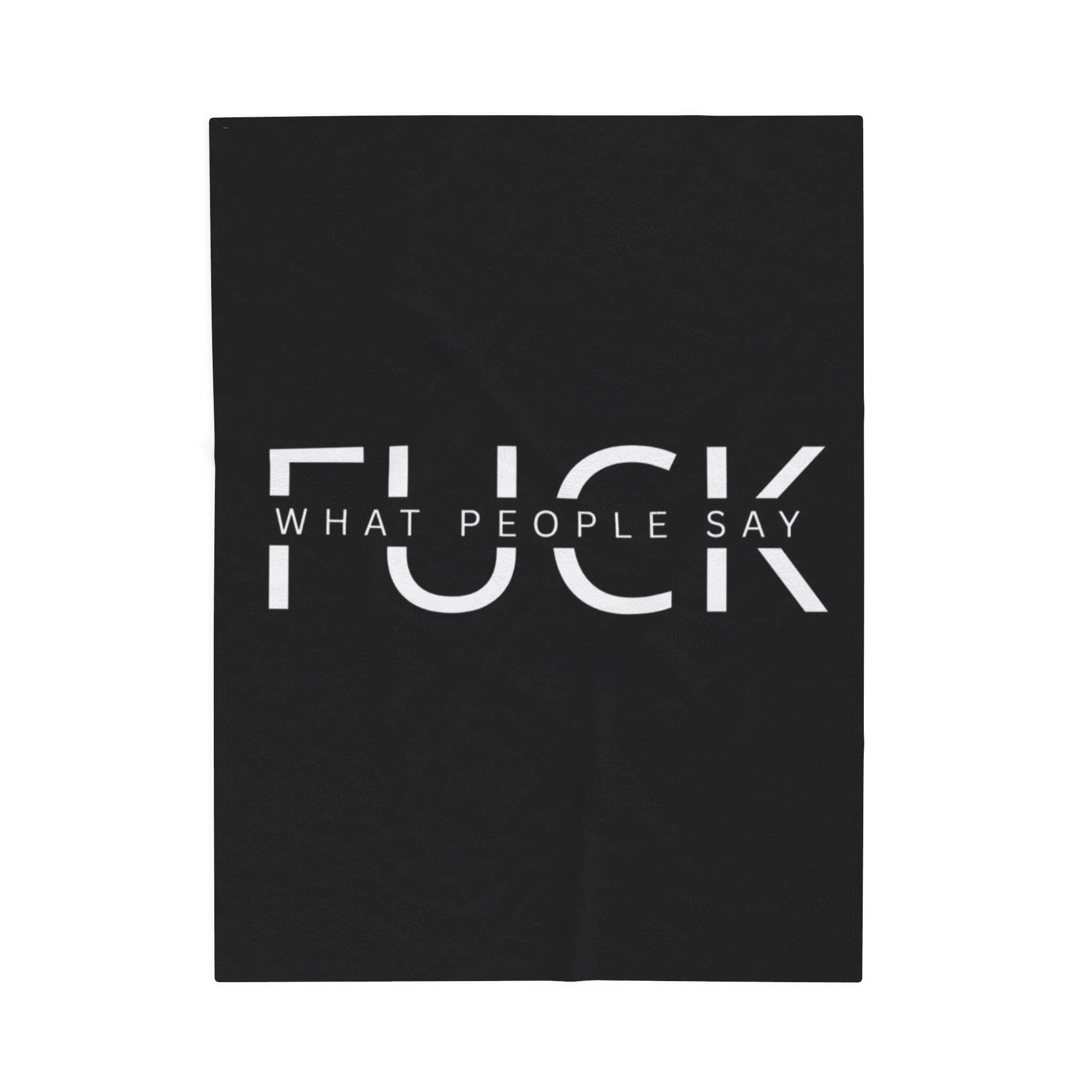 F What they think Velveteen Plush Blanket