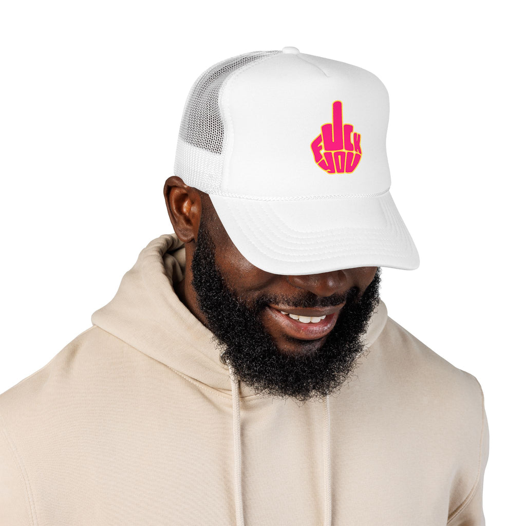 Bold Pink Middle Finger Patch Cap
