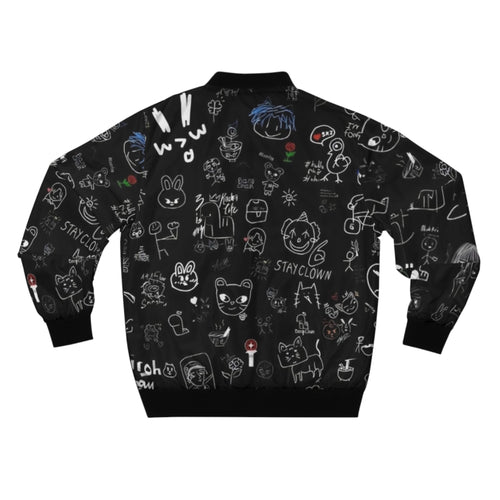 Stay Clown: All-Over Print Doodle Bomber Jacket