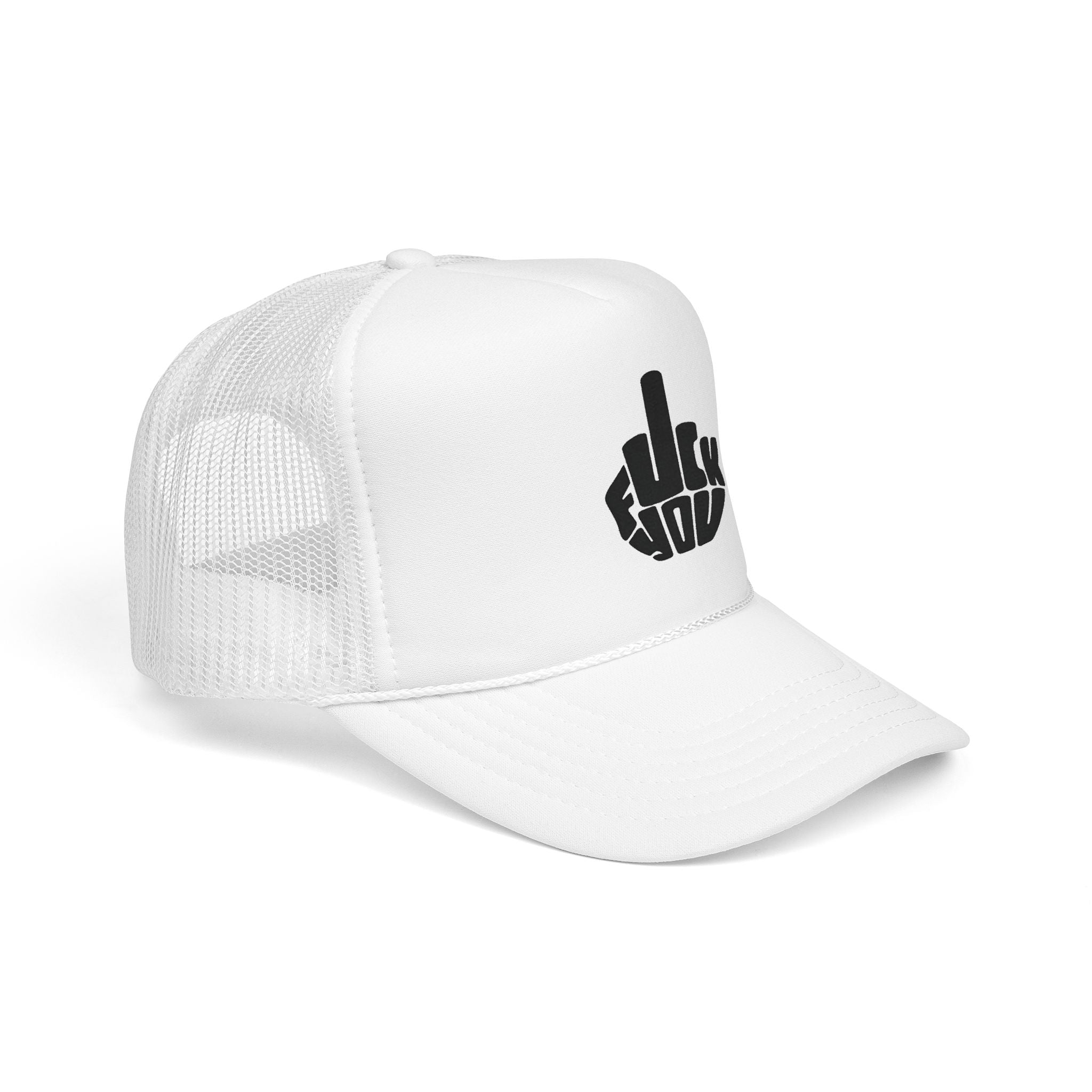 Red and white Bold Middle Finger Patch Cap