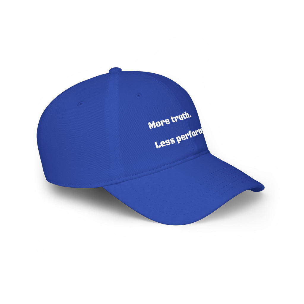 Gorra de béisbol de perfil bajo — "Más verdad. Menos apariencias."