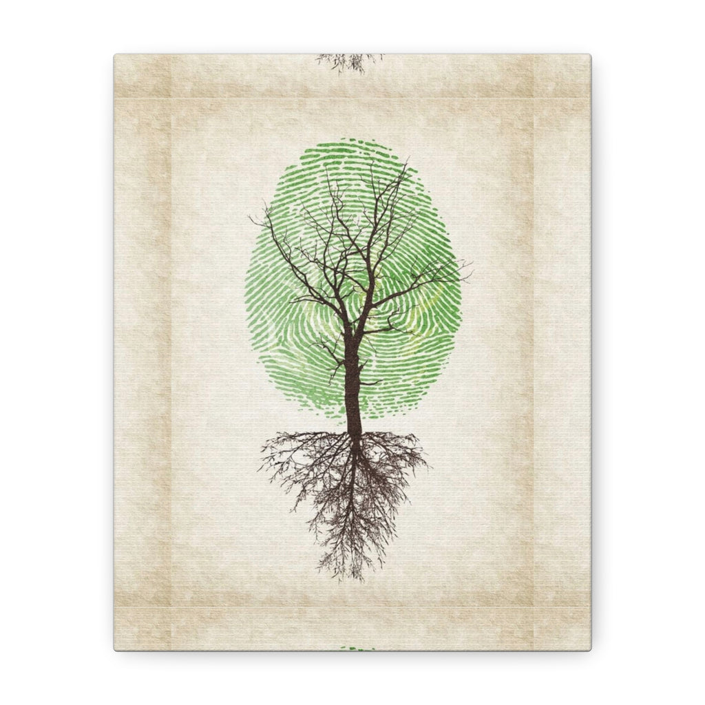 'Rooted Identity' Tree Fingerprint Matte Canvas