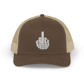 Gorra Trucker Snapback con Parche de Dedo Corazón — Colores Caqui