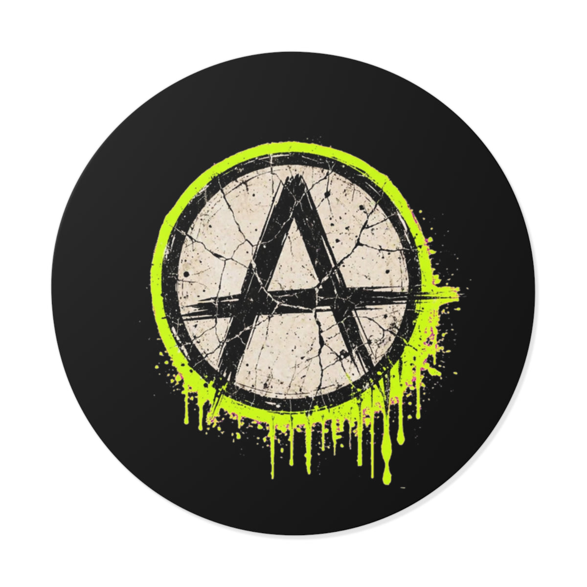 ayyo0oh Anarchy Vinyl Sticker - Punk Grunge Drip Decal (2" x 2")