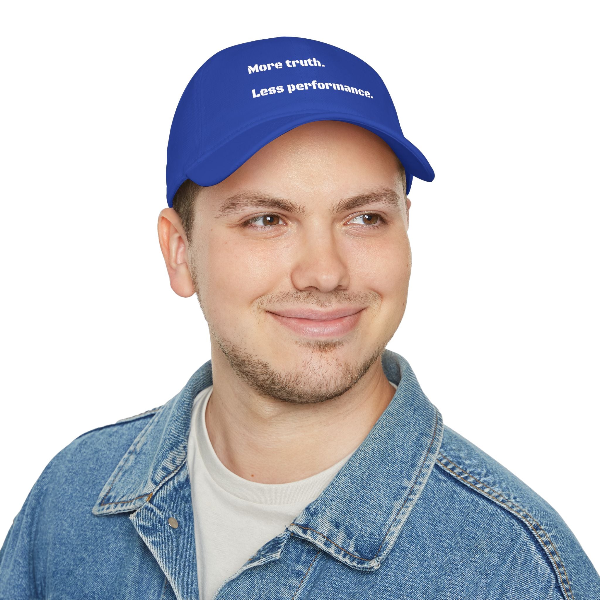 Gorra de béisbol de perfil bajo — "Más verdad. Menos apariencias."
