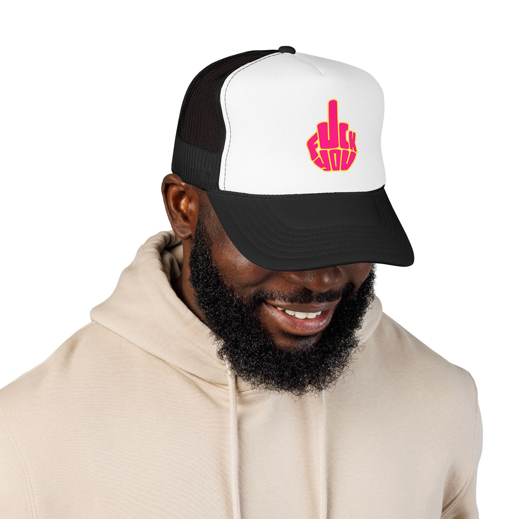 Bold Pink Middle Finger Patch Cap