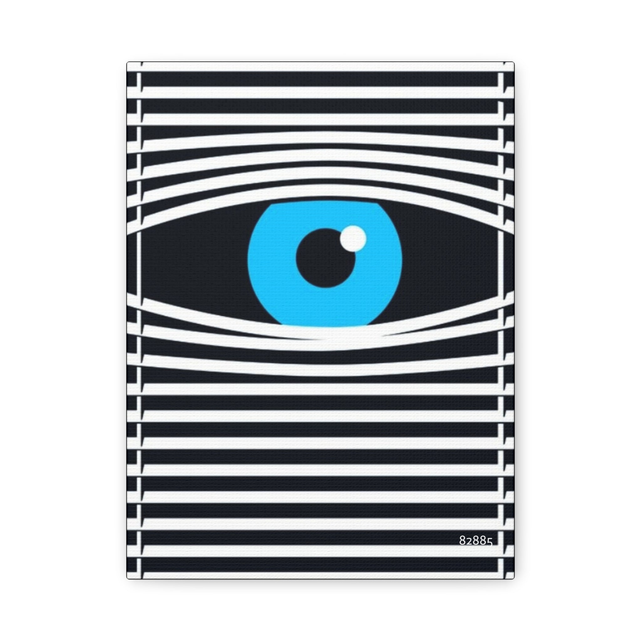 Observador Lienzo Mate, Estirado, 1.25"El Observador | Impresión en Lienzo con Ojo Azul