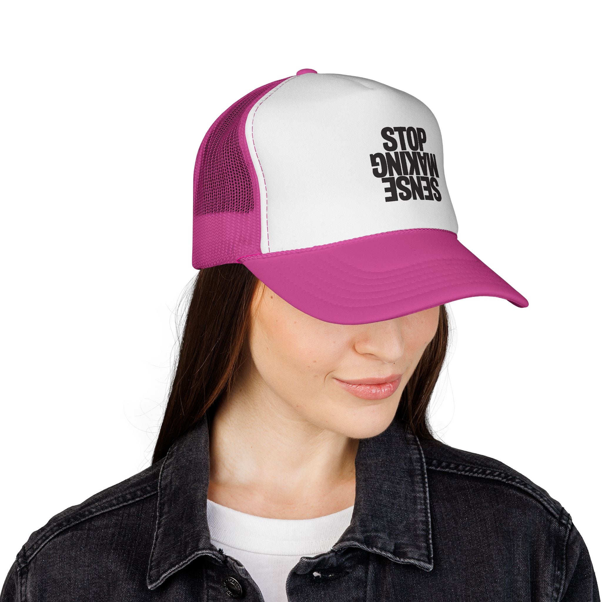 Gorra de camionero "Sense Making Stop" — Gorra de malla