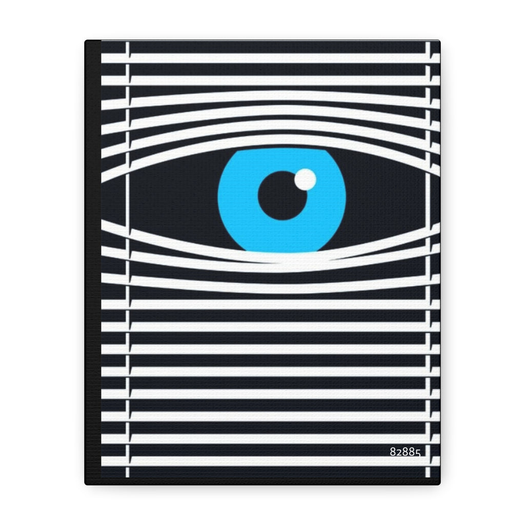 Observador Lienzo Mate, Estirado, 1.25"El Observador | Impresión en Lienzo con Ojo Azul