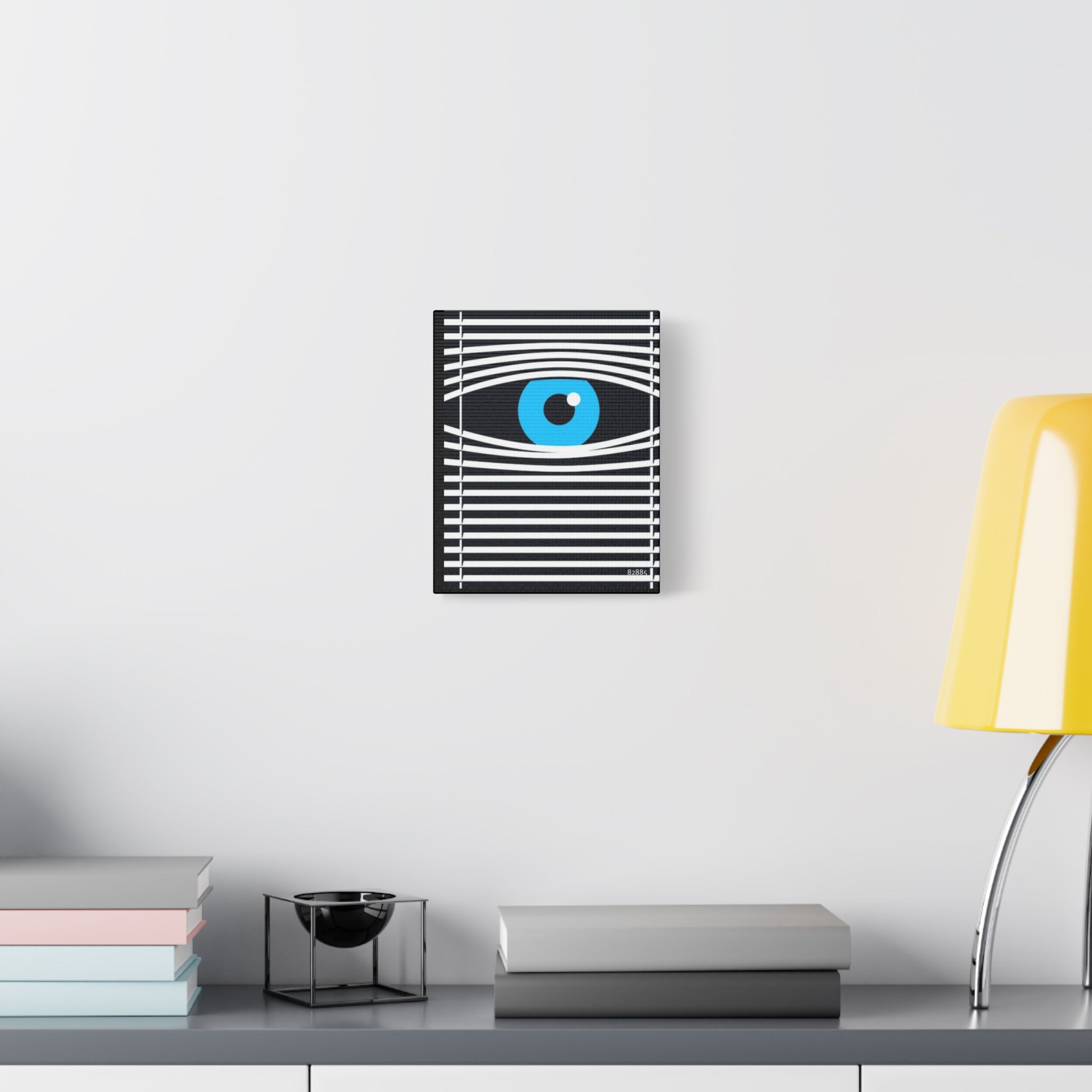 Observador Lienzo Mate, Estirado, 1.25"El Observador | Impresión en Lienzo con Ojo Azul