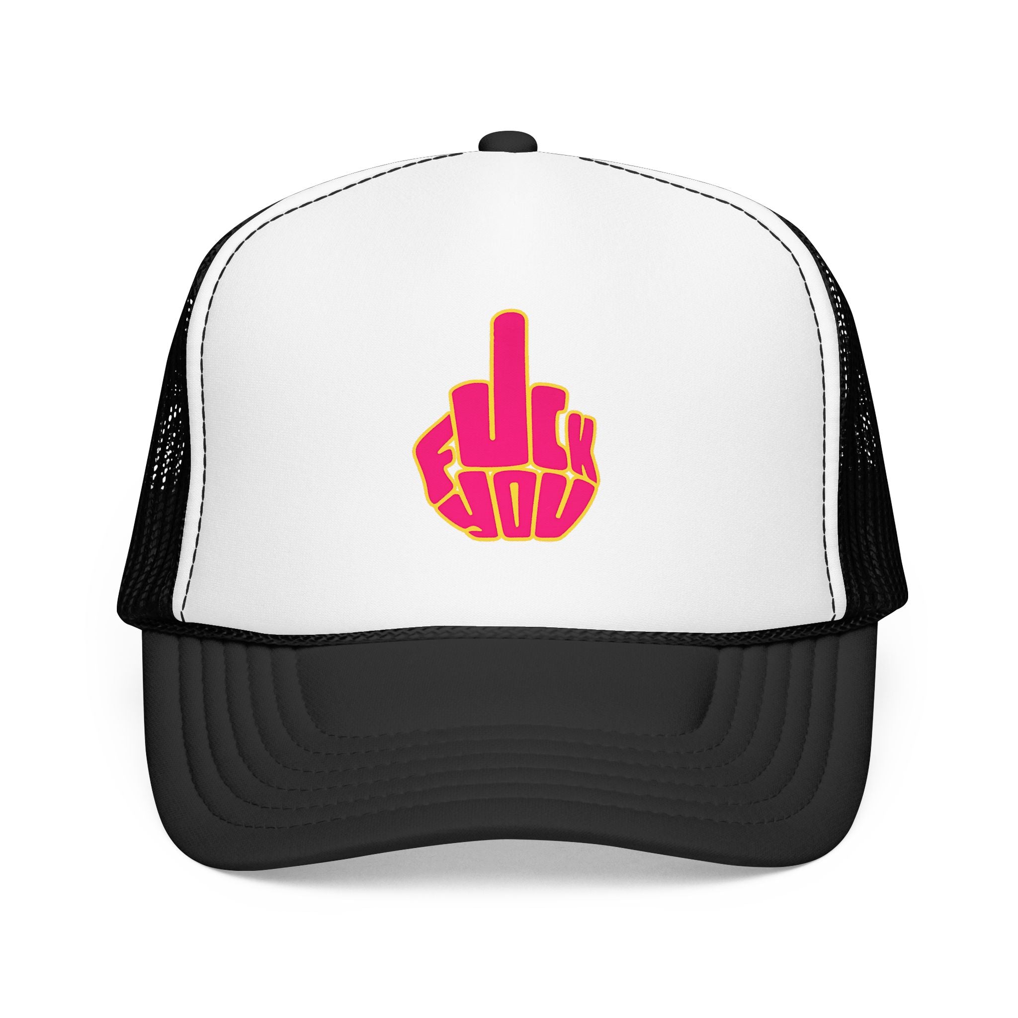 Bold Pink Middle Finger Patch Cap