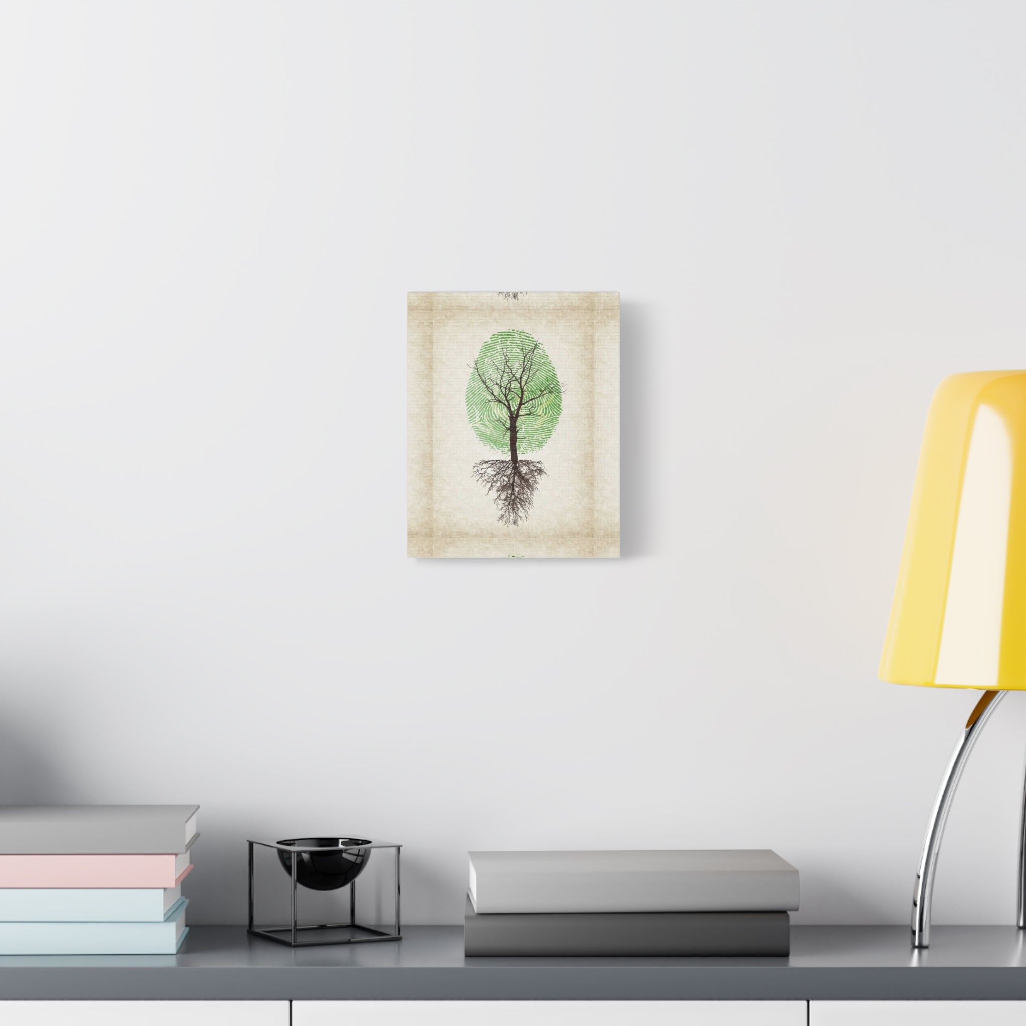 'Rooted Identity' Tree Fingerprint Matte Canvas