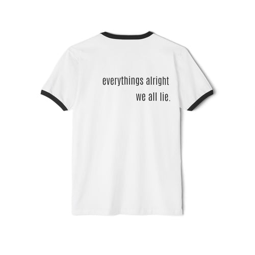 "Everything's Alright" Vintage Smiley Ringer Tee