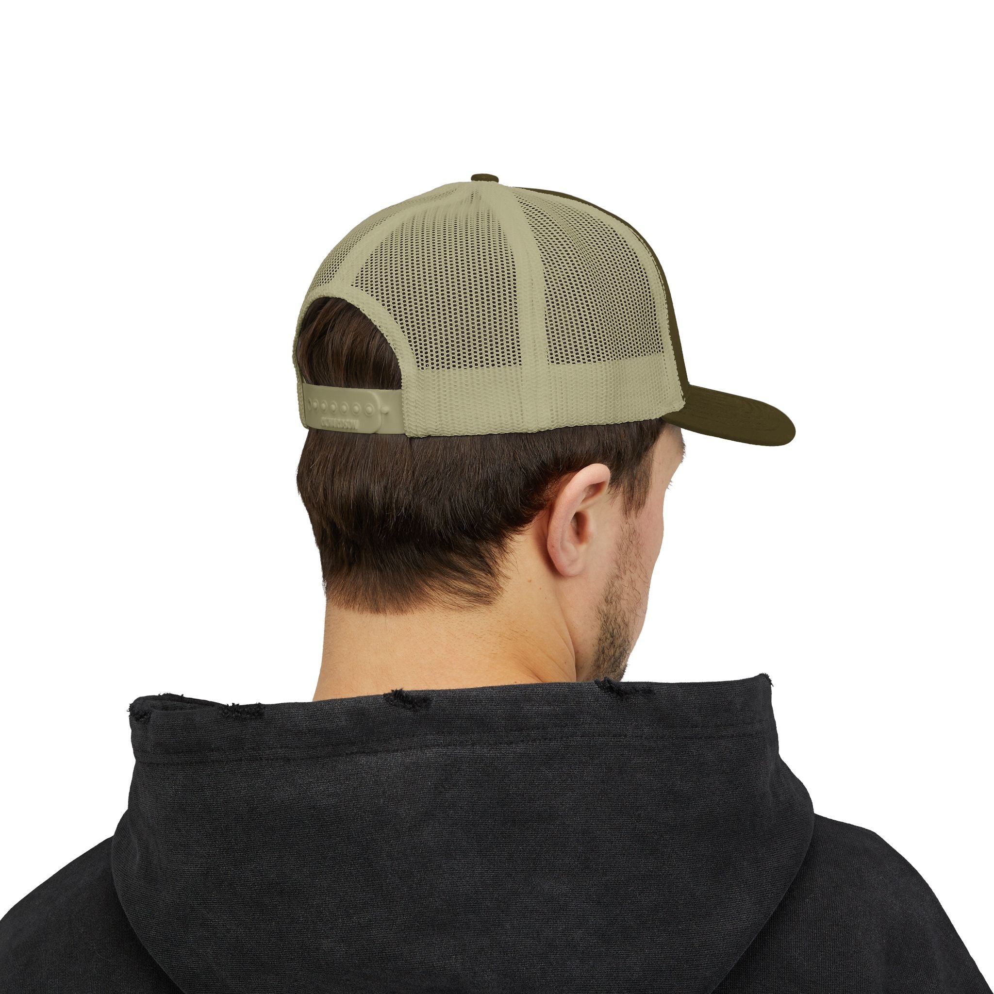 Gorra Trucker Snapback con Parche de Dedo Corazón — Colores Caqui
