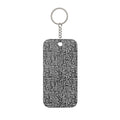Signal Maze Double-Sided Keychain Charm | Black & White Glitch KeyringD