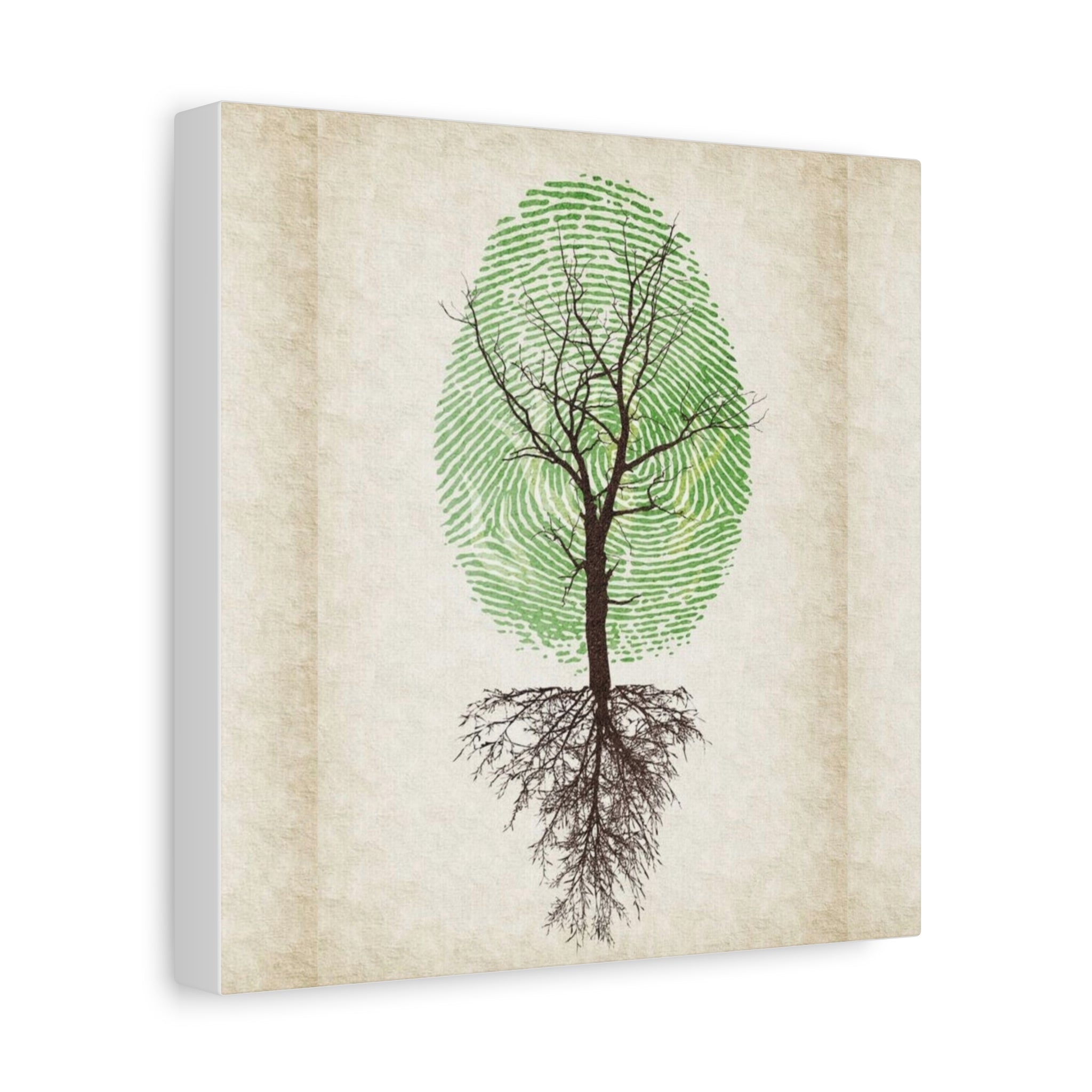 'Rooted Identity' Tree Fingerprint Matte Canvas
