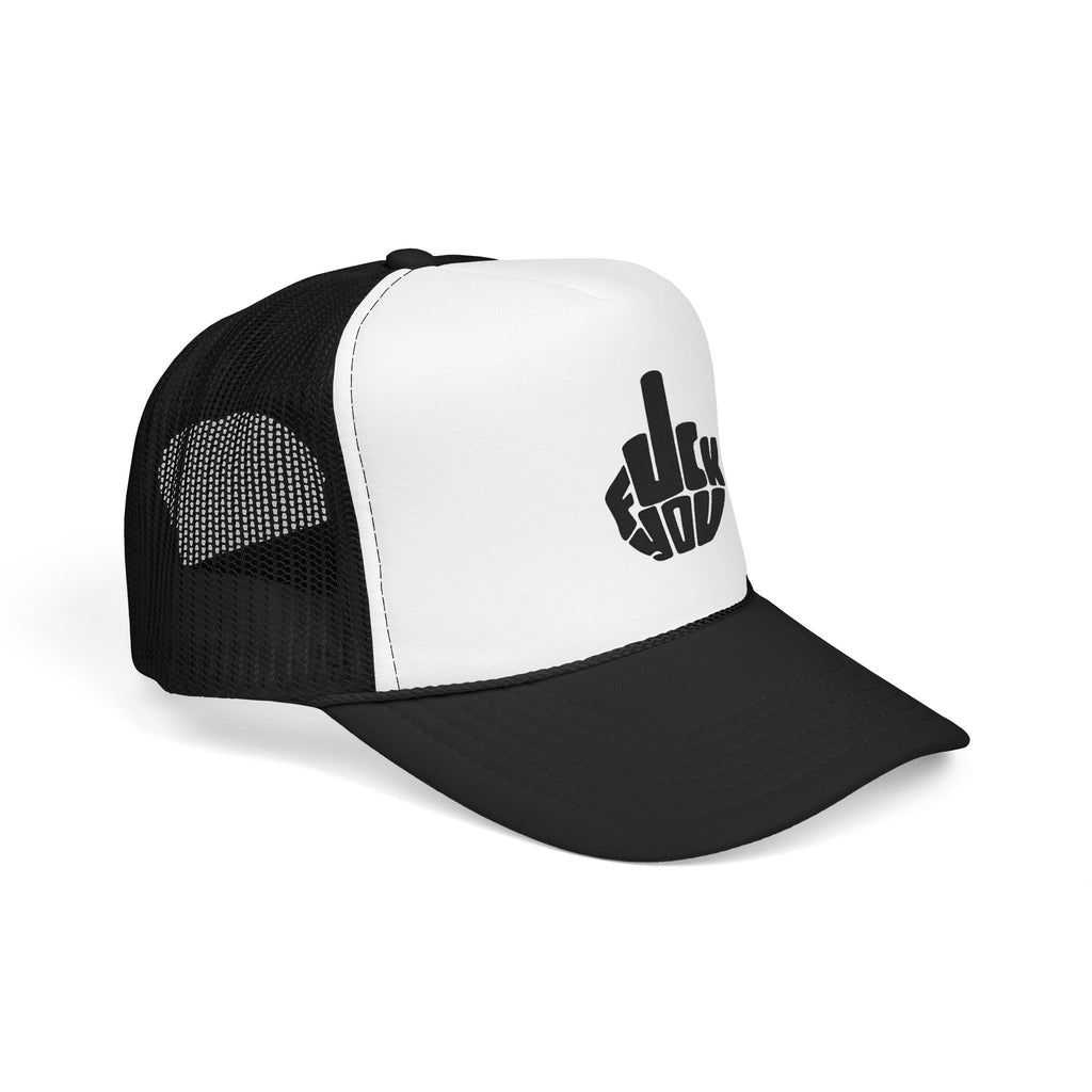 Gorra con parche de dedo medio atrevido, rojo y blanco
