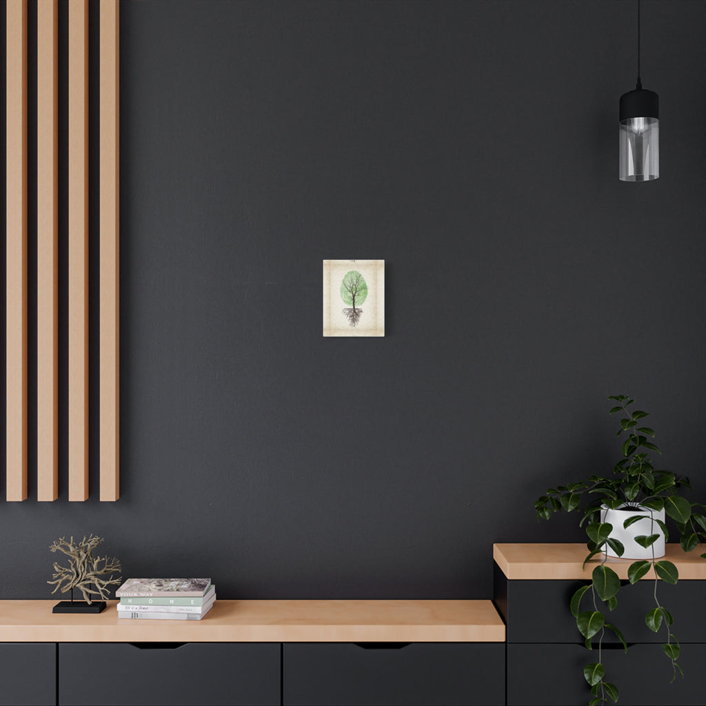 'Rooted Identity' Tree Fingerprint Matte Canvas