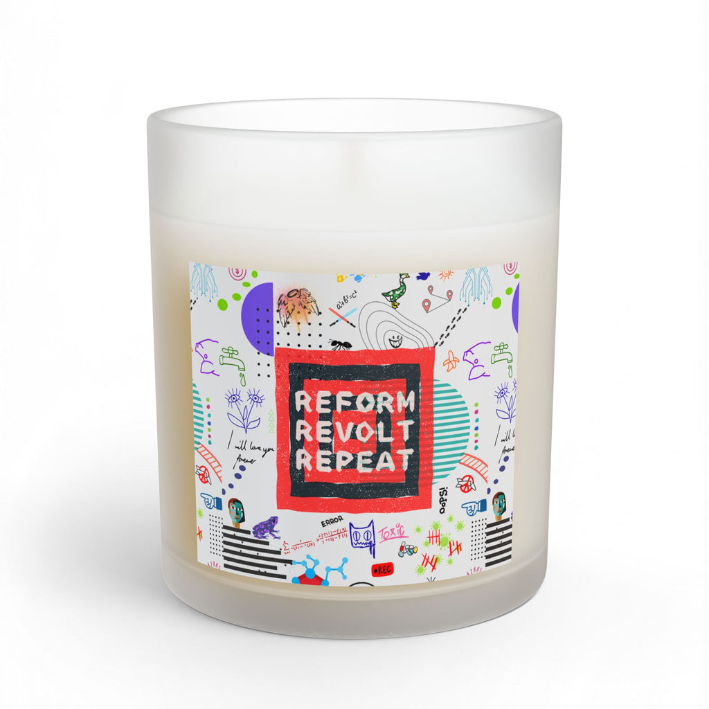 Reform Revolt Repeat Glass Candle