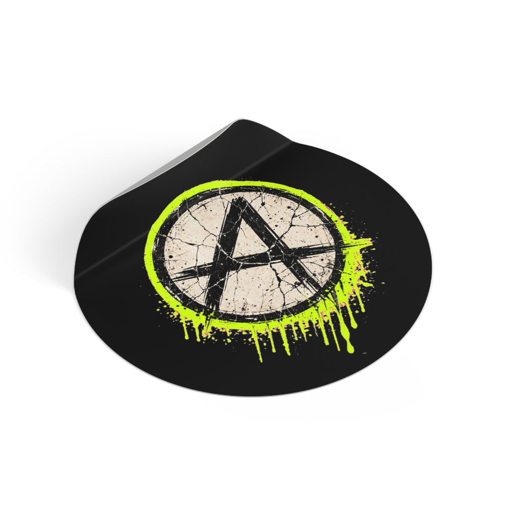 ayyo0oh Anarchy Vinyl Sticker - Punk Grunge Drip Decal (2" x 2")