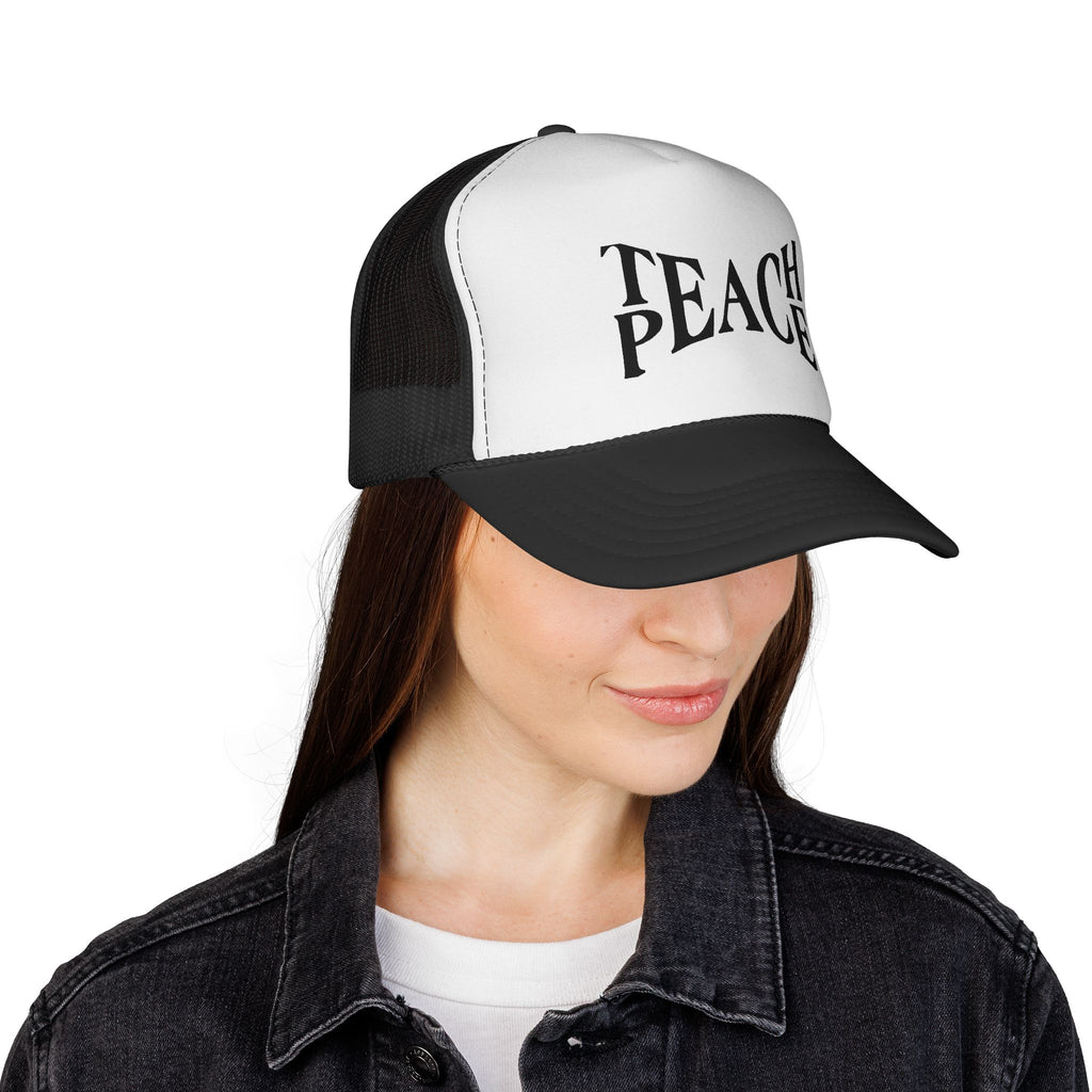Gorra de camionero "Enseña paz" — Gorra con parte trasera de malla