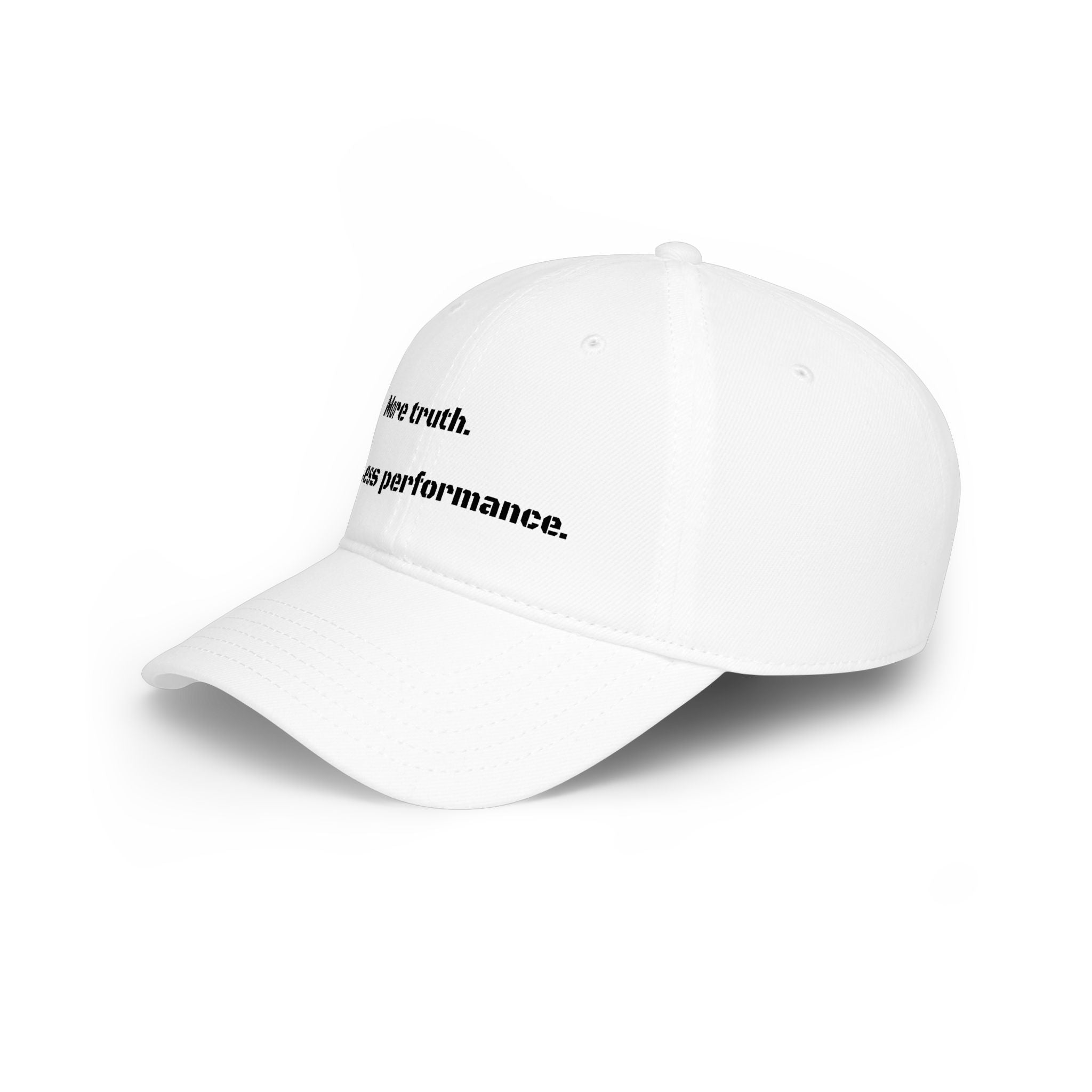 Gorra de béisbol de perfil bajo — "Más verdad. Menos apariencias."