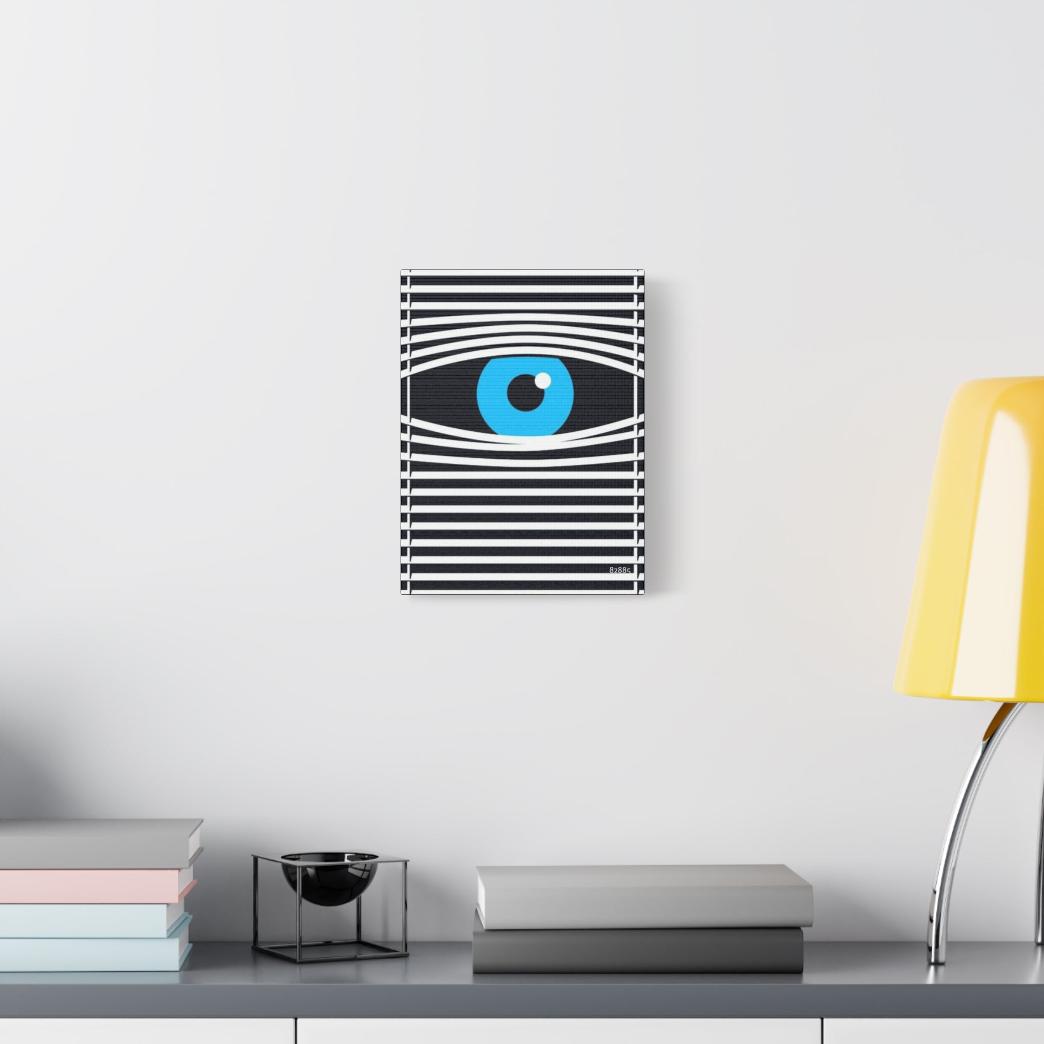 Observador Lienzo Mate, Estirado, 1.25"El Observador | Impresión en Lienzo con Ojo Azul