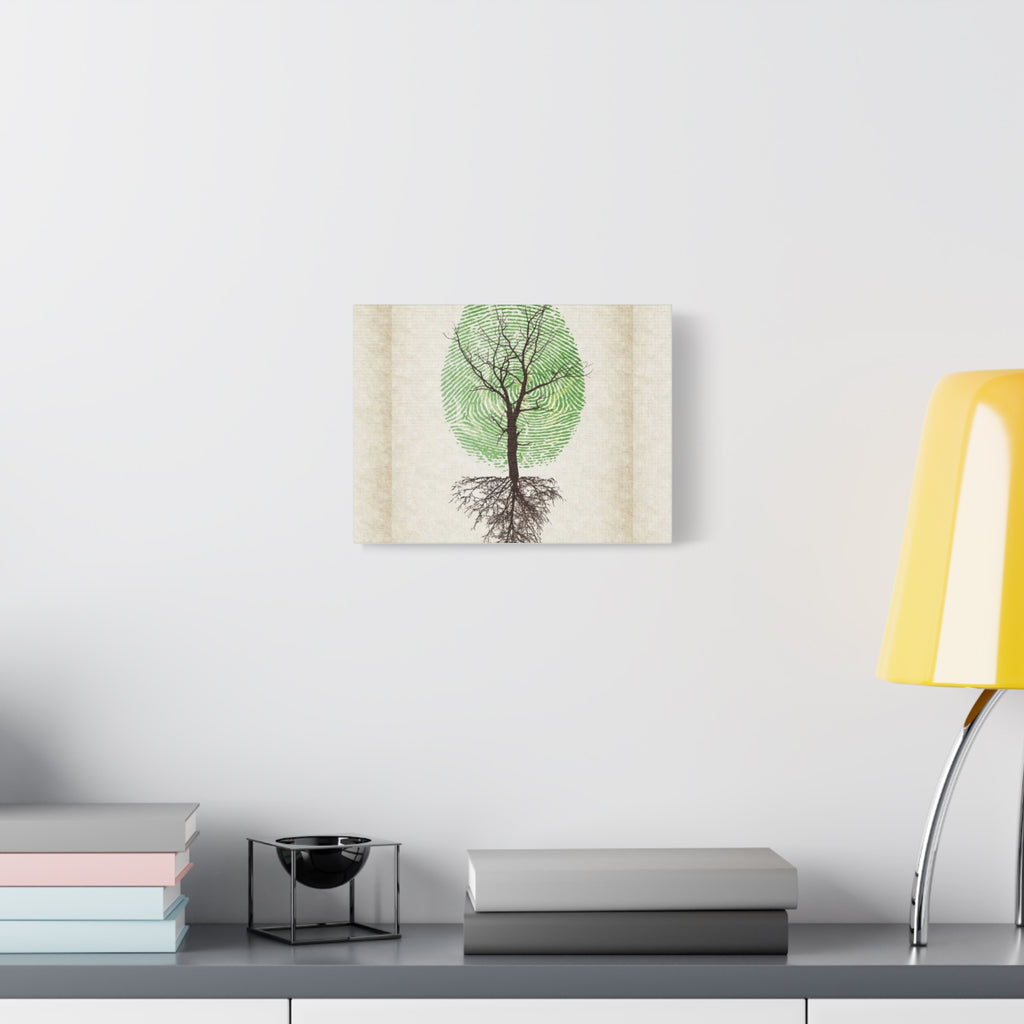 'Rooted Identity' Tree Fingerprint Matte Canvas