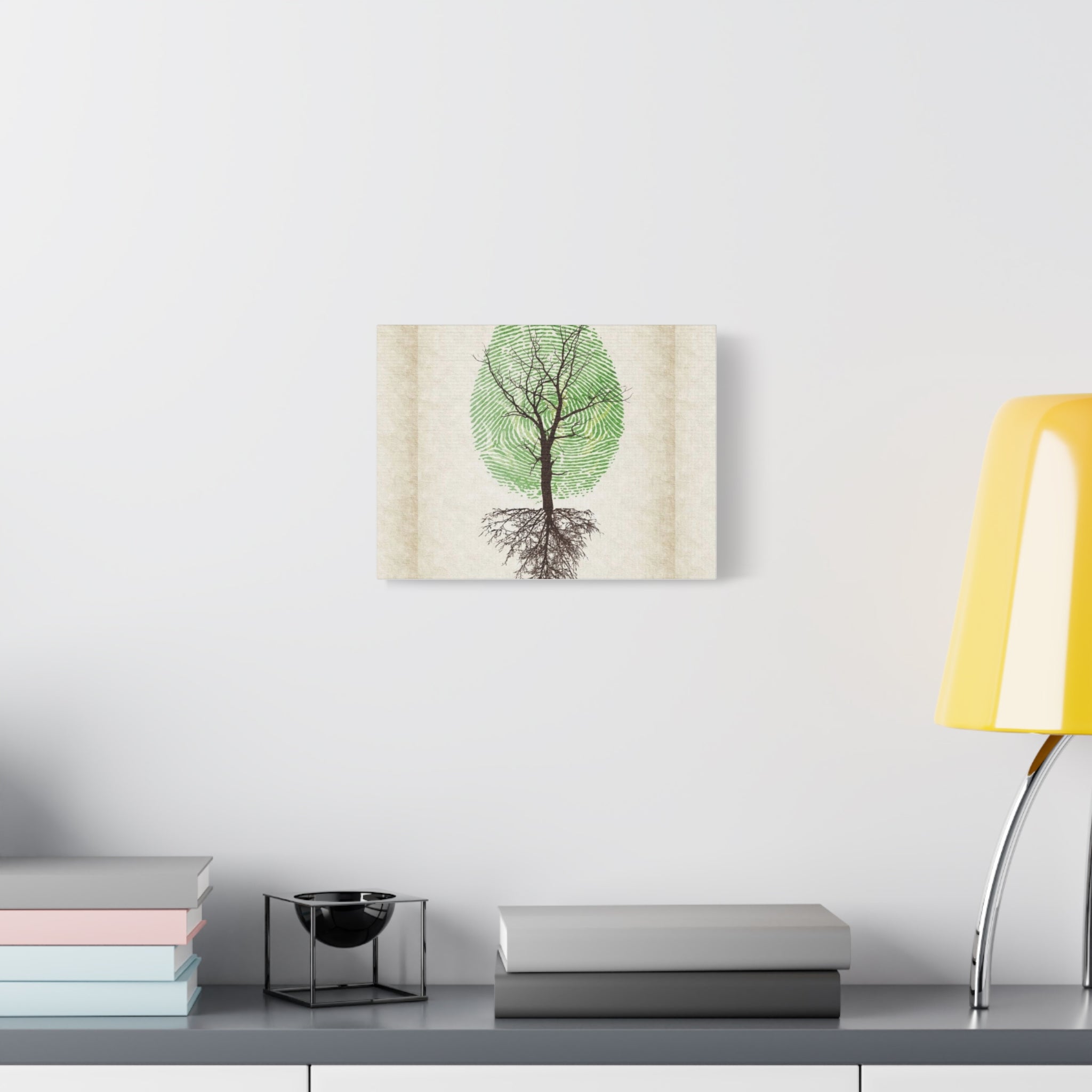 'Rooted Identity' Tree Fingerprint Matte Canvas