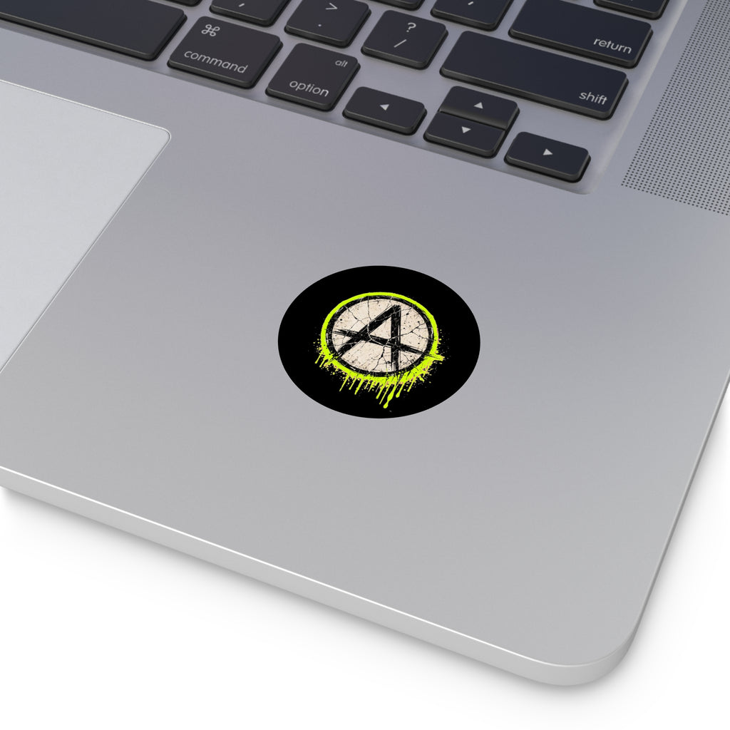 ayyo0oh Anarchy Vinyl Sticker - Punk Grunge Drip Decal (2" x 2")