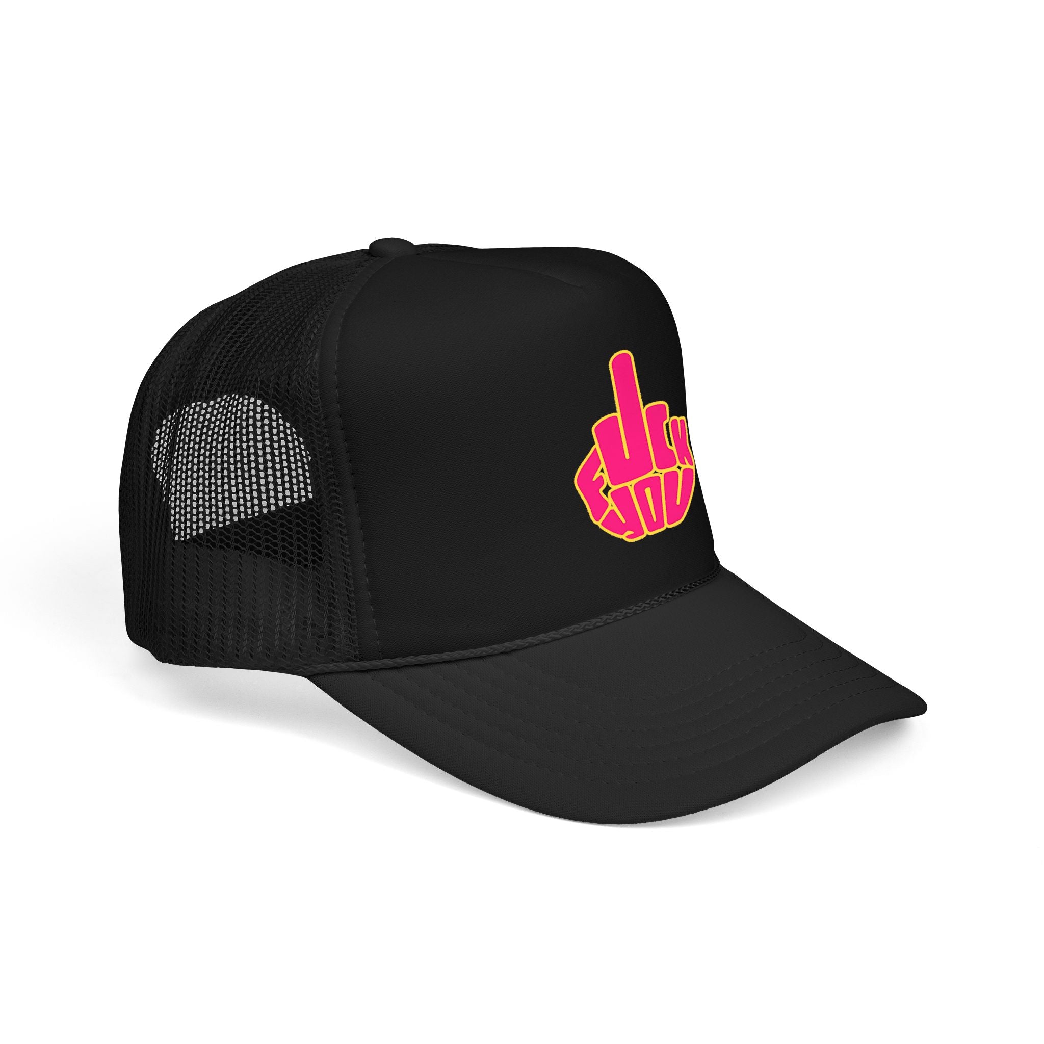 Bold Pink Middle Finger Patch Cap