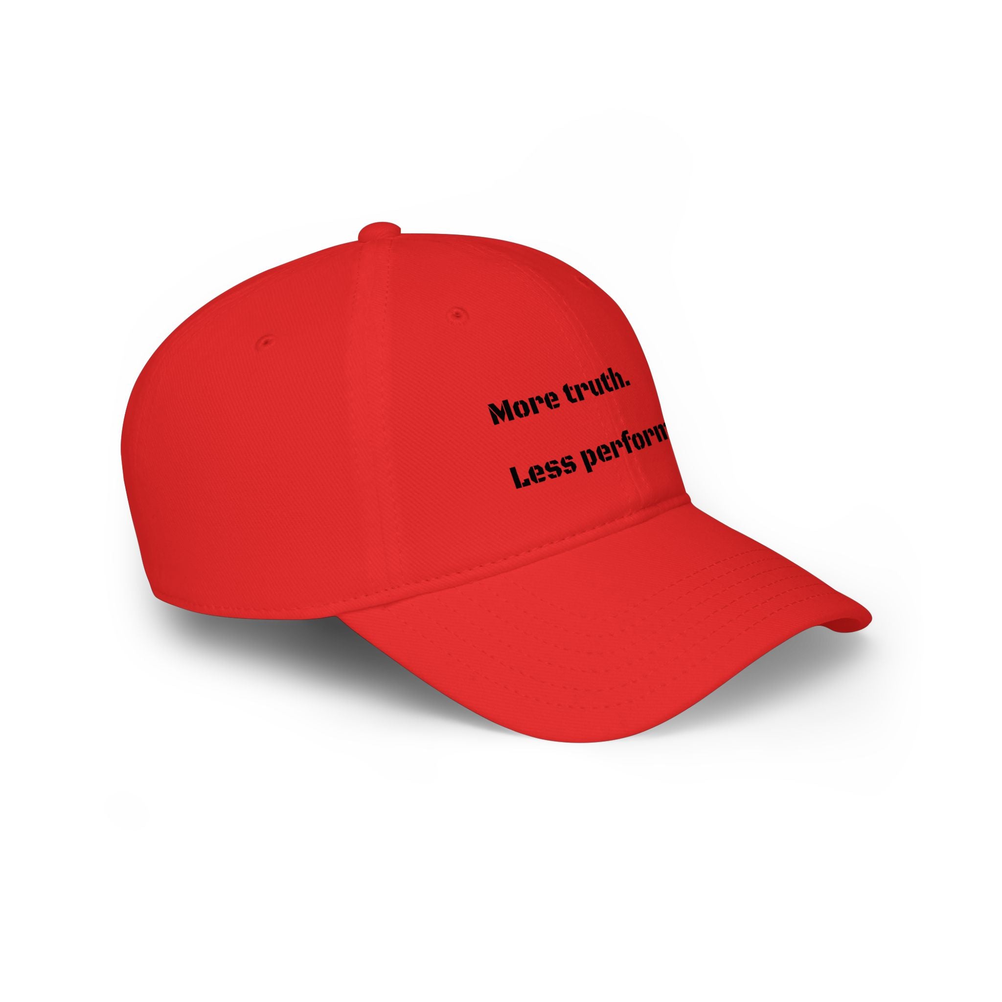 Gorra de béisbol de perfil bajo — "Más verdad. Menos apariencias."