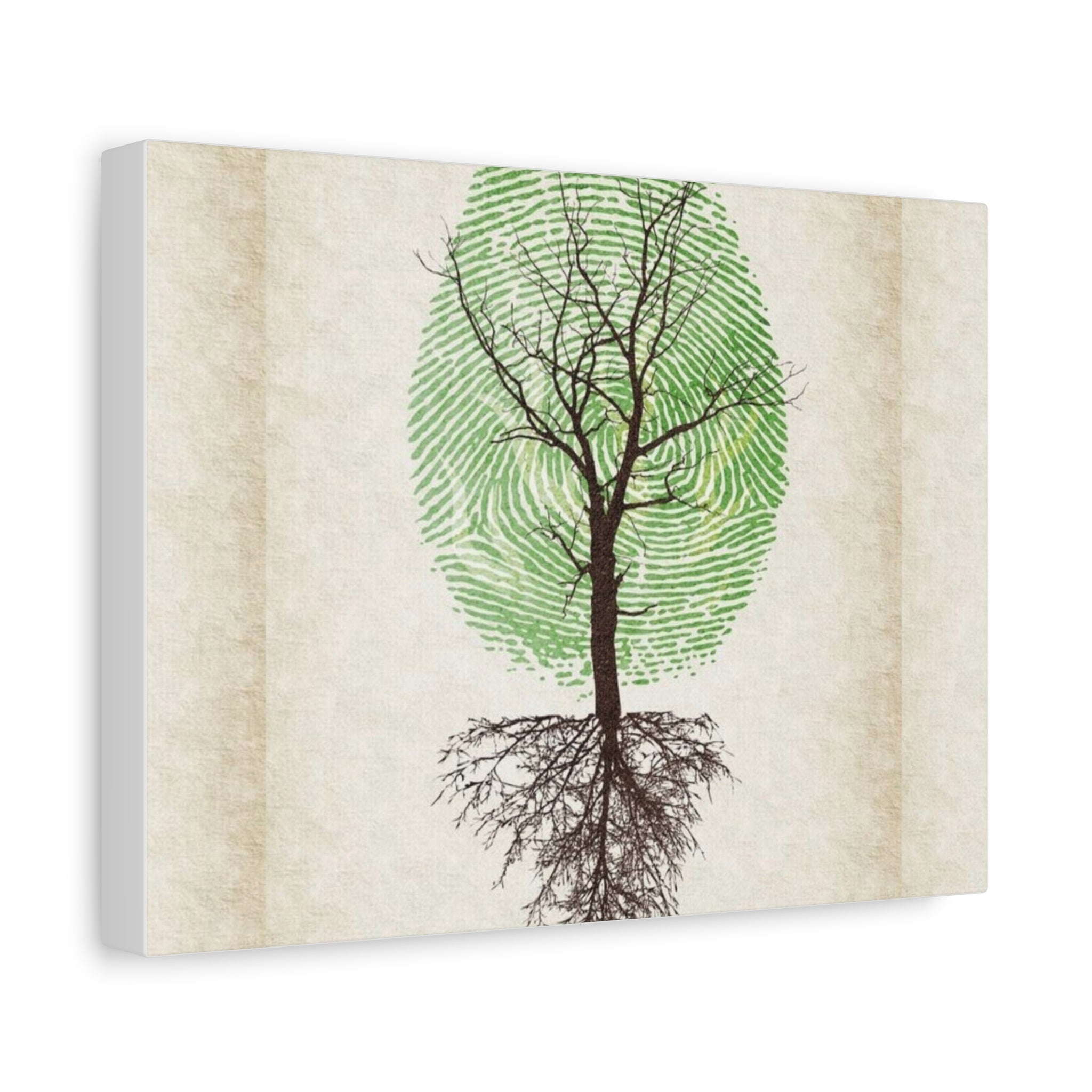 'Rooted Identity' Tree Fingerprint Matte Canvas