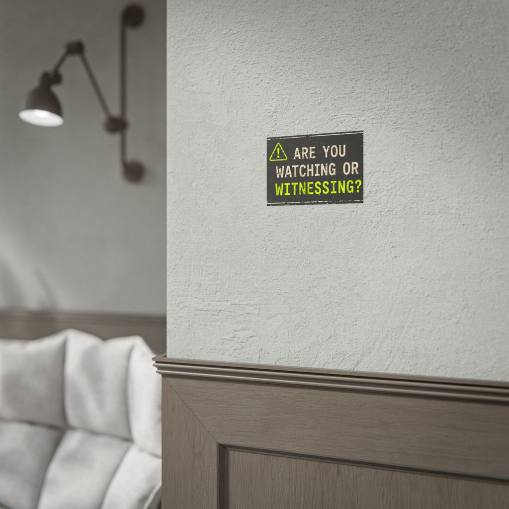 Rolled Poster — 'Are You Watching or Witnessing?' Motivational Wall Art