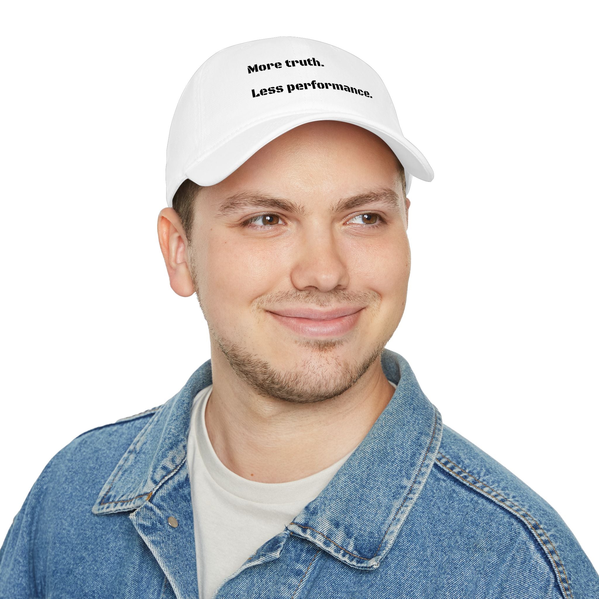 Gorra de béisbol de perfil bajo — "Más verdad. Menos apariencias."