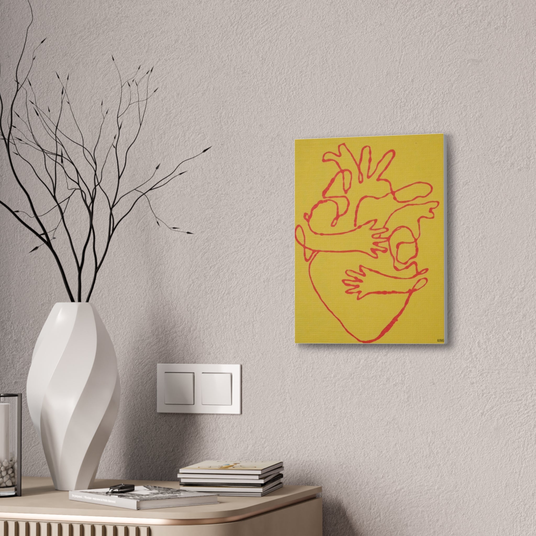 Minimalist Pulse - Art Canvas Print