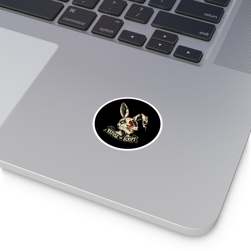 Refuse the Script Gothic Rabbit Sticker