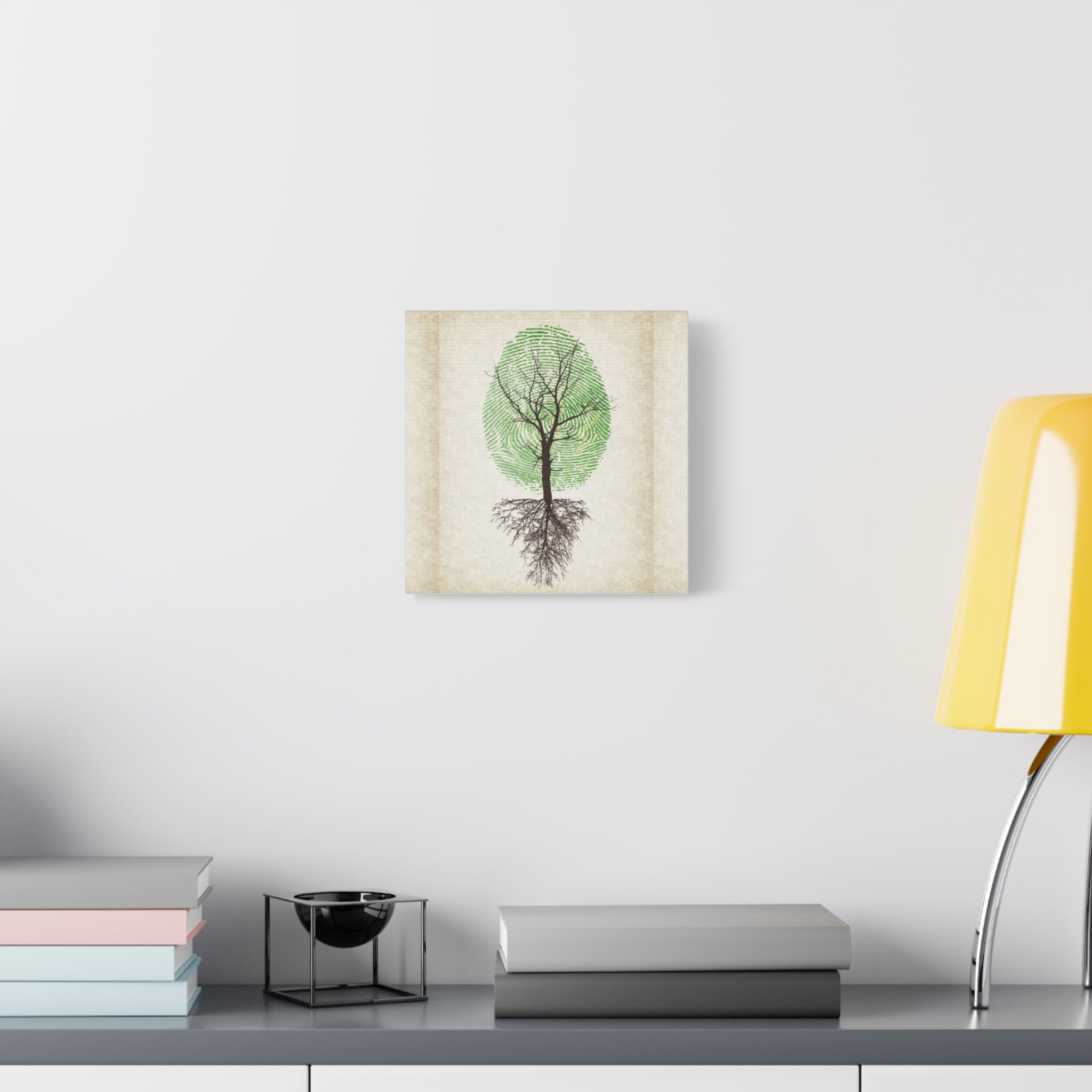 'Rooted Identity' Tree Fingerprint Matte Canvas