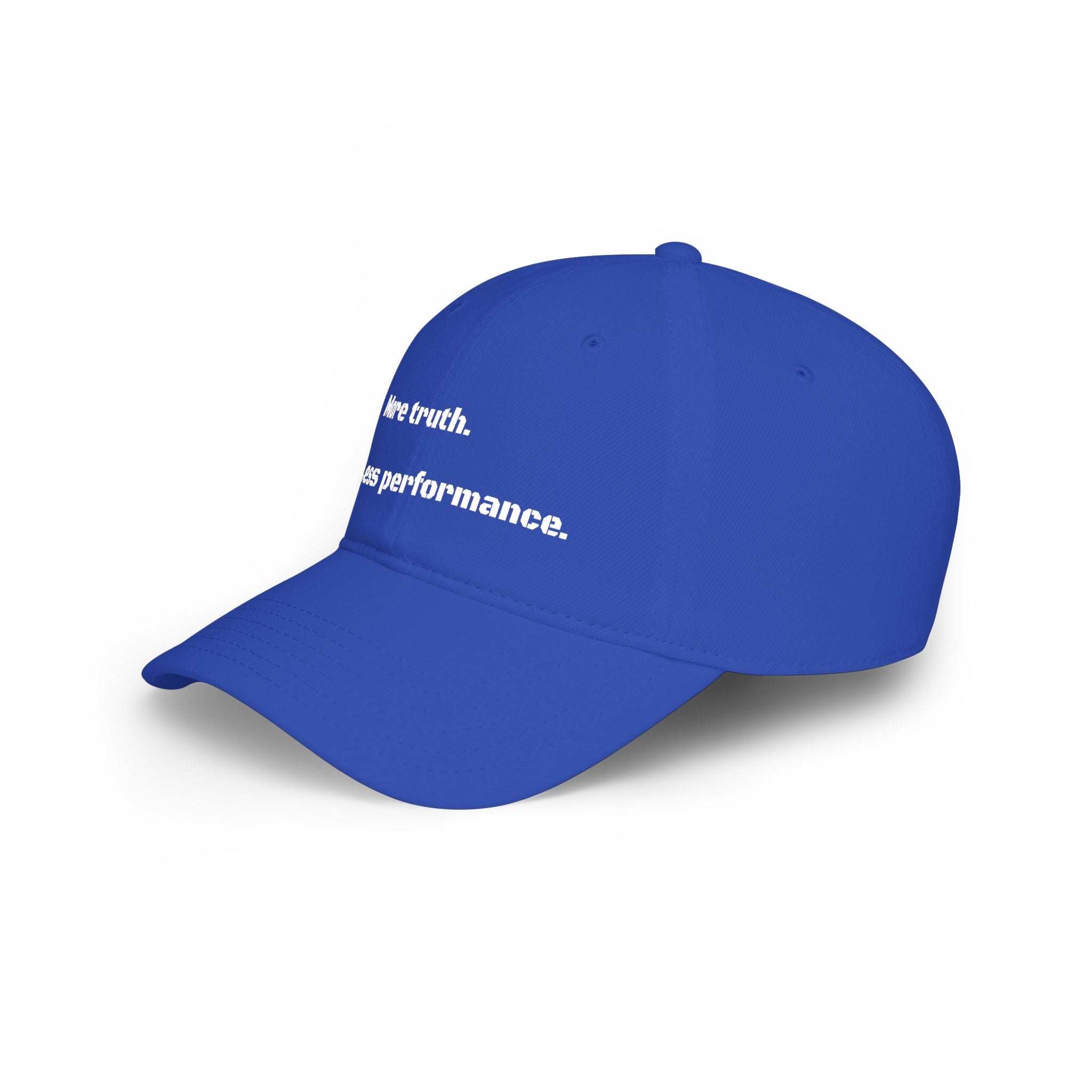 Gorra de béisbol de perfil bajo — "Más verdad. Menos apariencias."