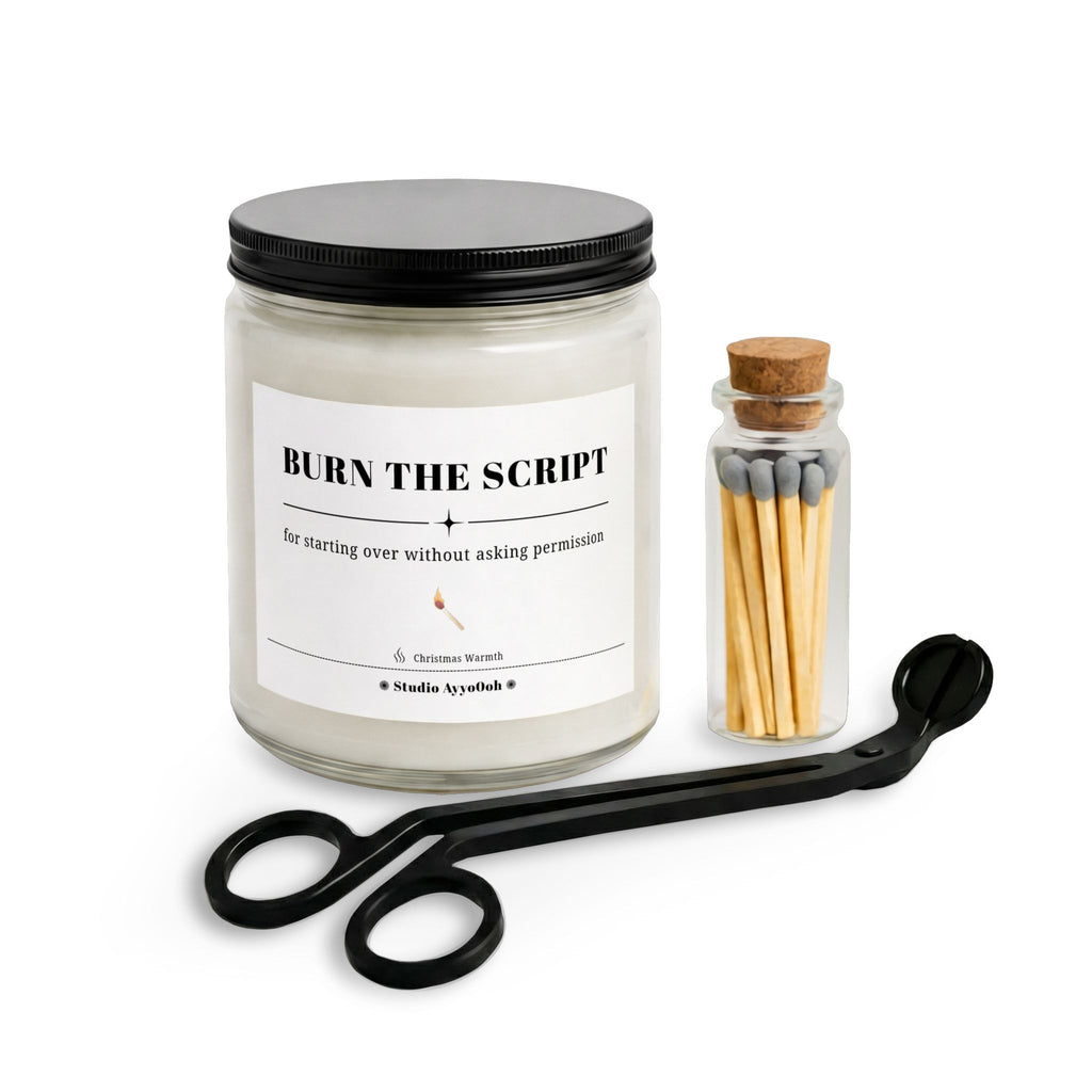 "Burn the Script" — Scented Candle Set