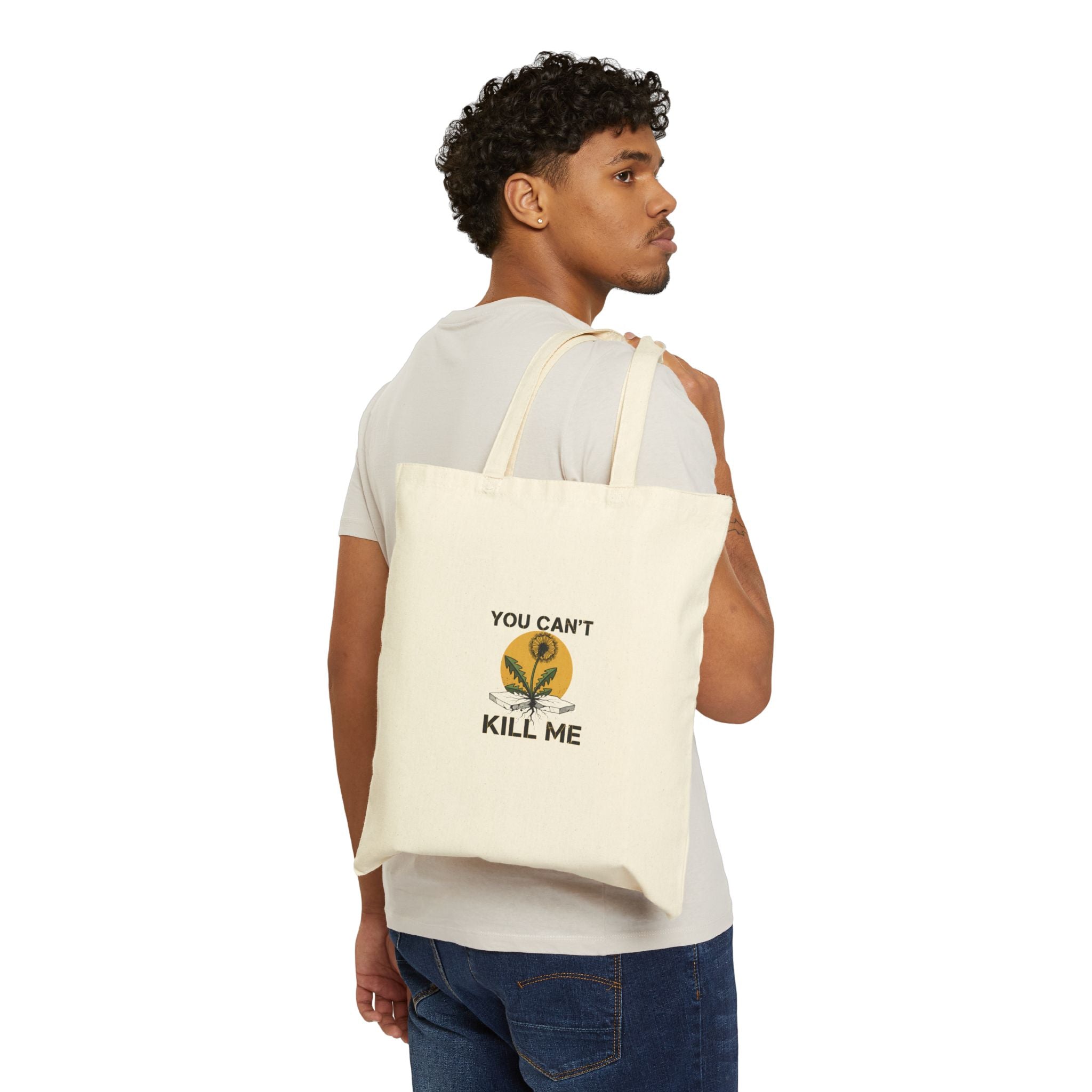 Bolso No Me Puedes Matar | medio tono botánico punk, arte de plantas grunge