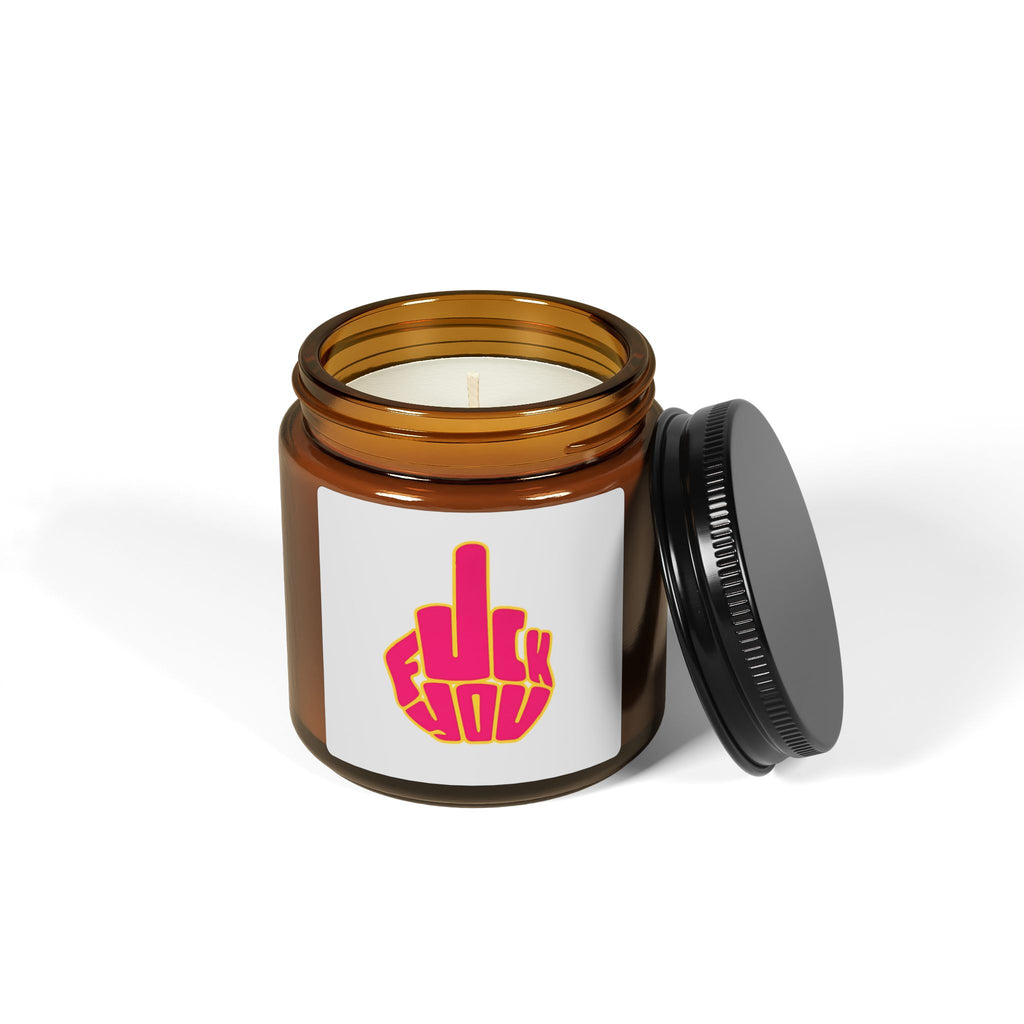 Vela de soja aromática en tarro de ámbar "F**k You" atrevida —