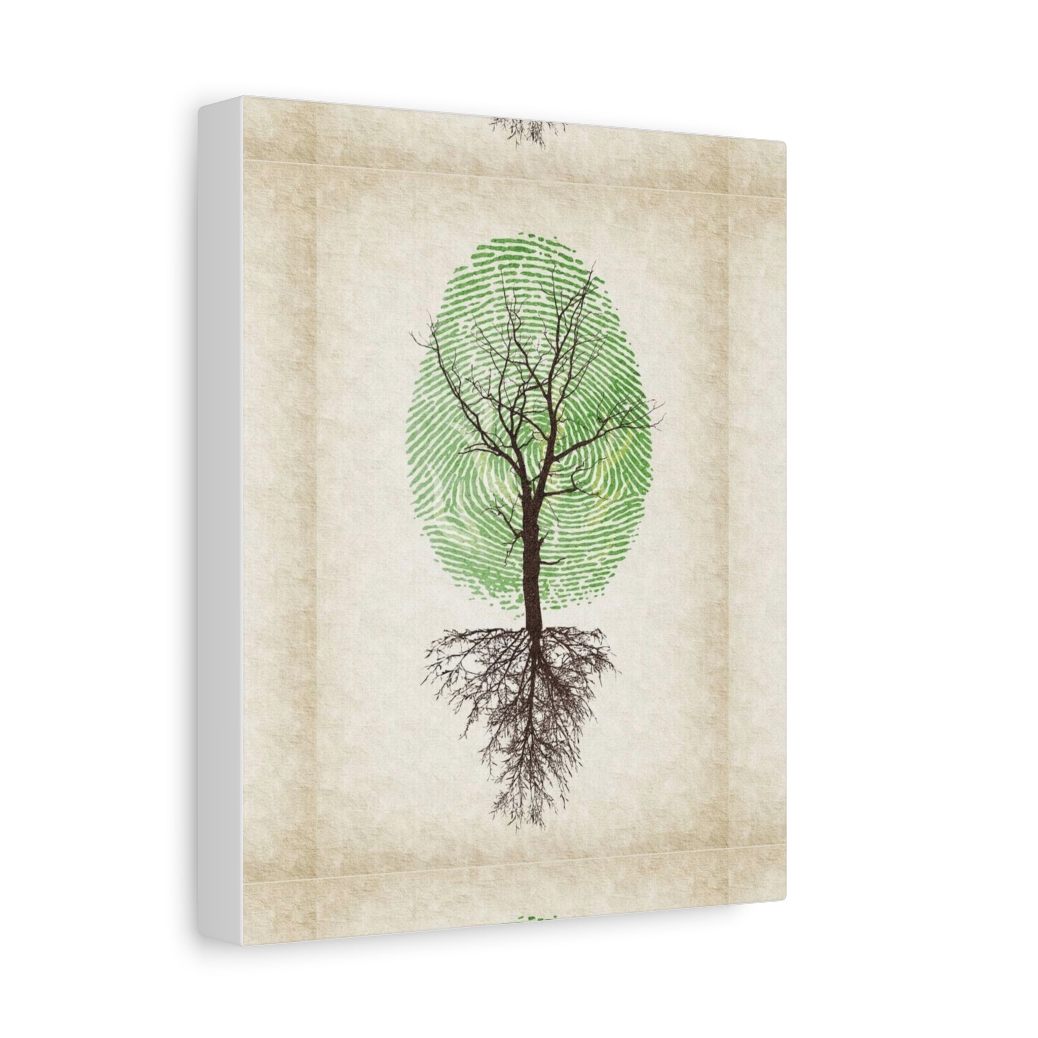 'Rooted Identity' Tree Fingerprint Matte Canvas