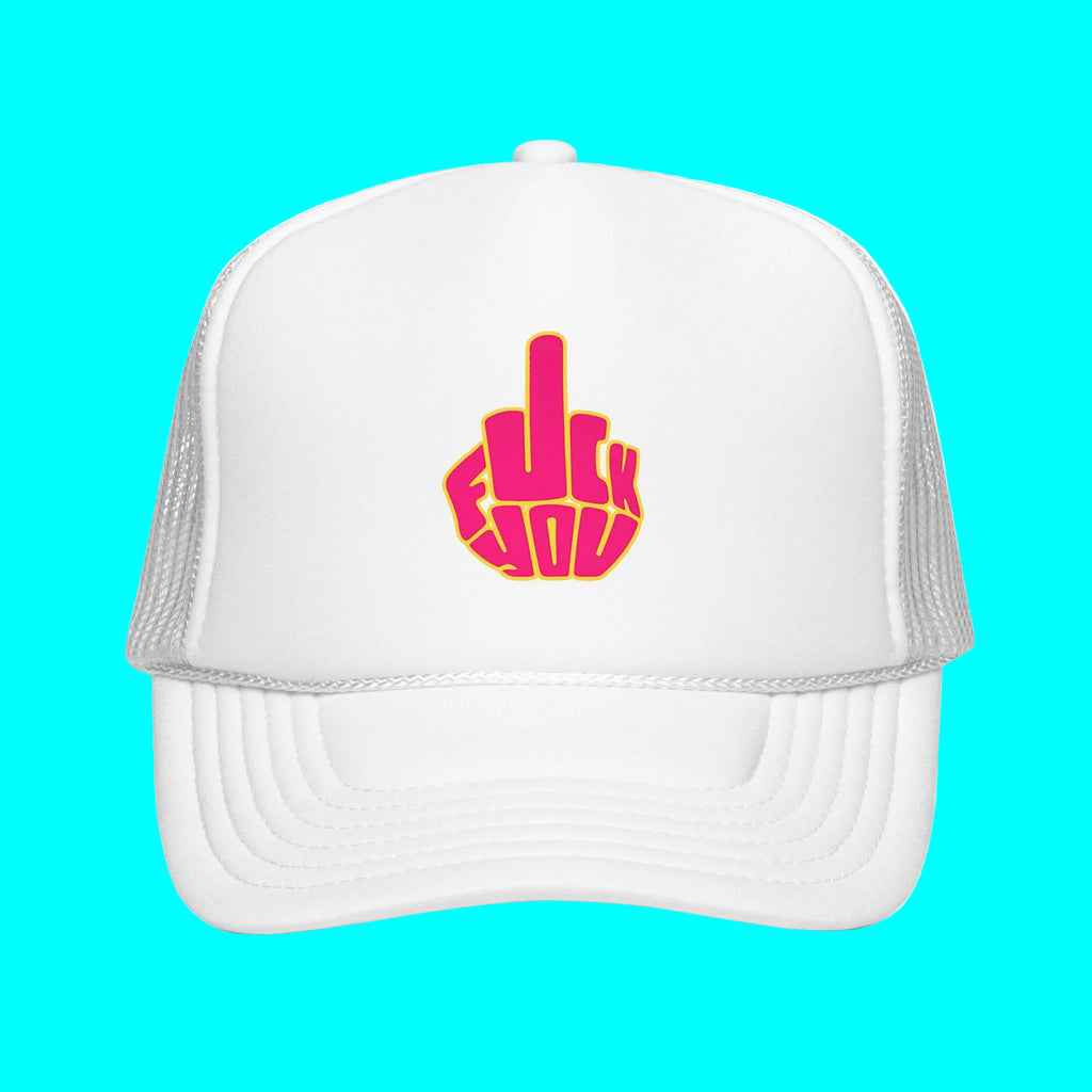 Bold Pink Middle Finger Patch Cap
