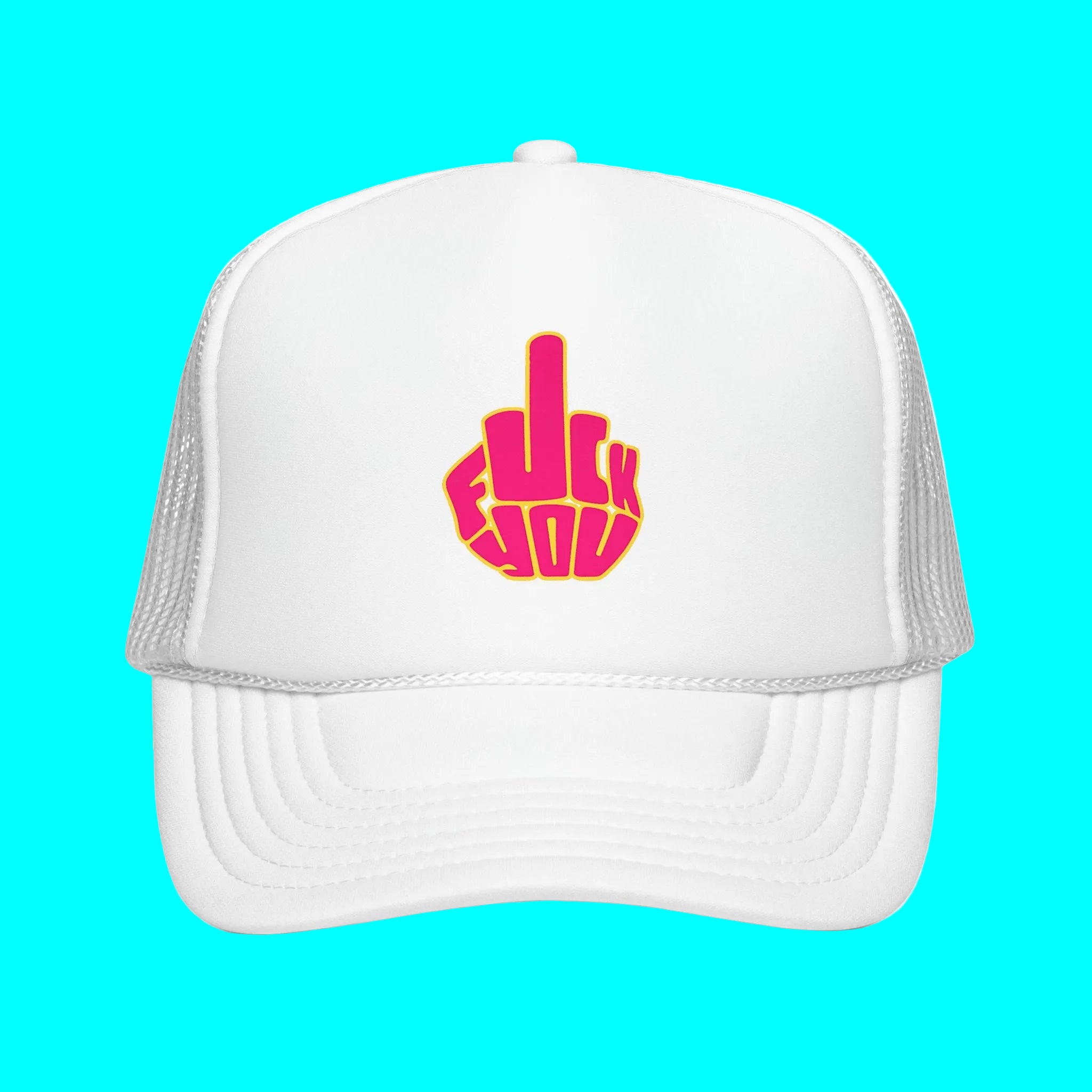 Bold Pink Middle Finger Patch Cap