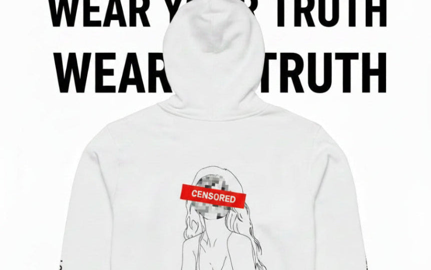 Activist hoodie white and red wear your truth