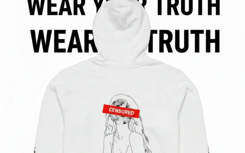 Activist hoodie white and red wear your truth